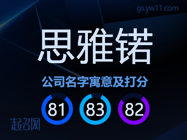 思雅锘公司名字寓意及打分