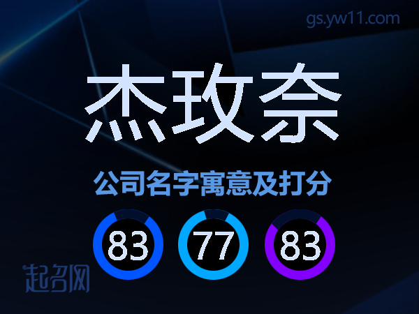 杰玫奈公司名字寓意及打分