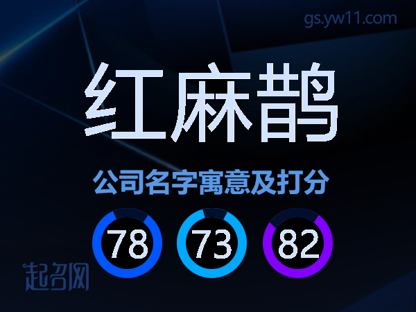 红麻鹊公司名字寓意及打分