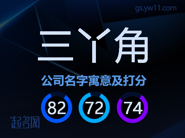 三丫角公司名字寓意及打分