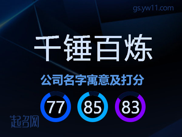 千锤百炼公司名字寓意及打分