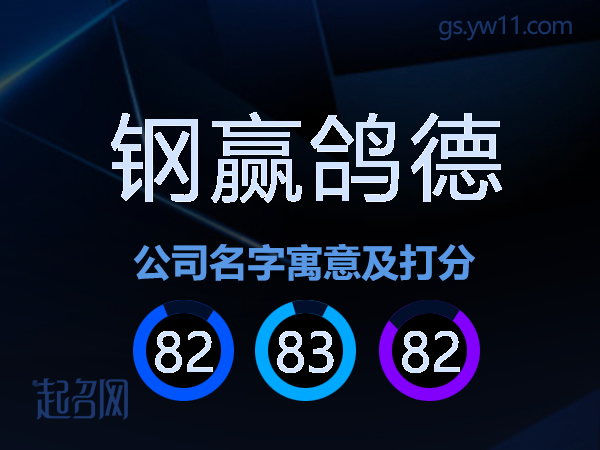 钢赢鸽德公司名字寓意及打分