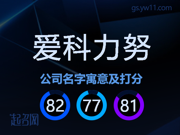 爱科力努公司名字寓意及打分