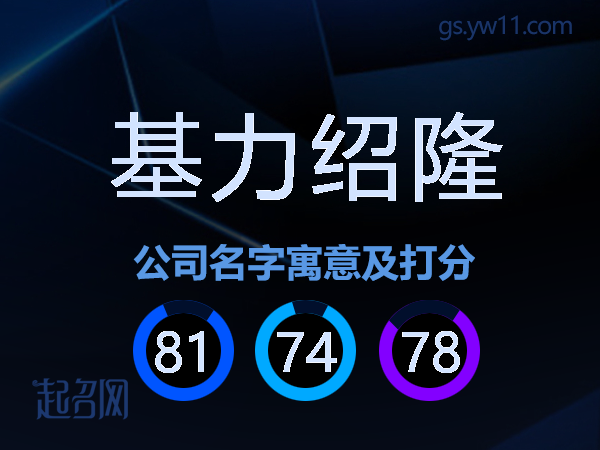 基力绍隆公司名字寓意及打分