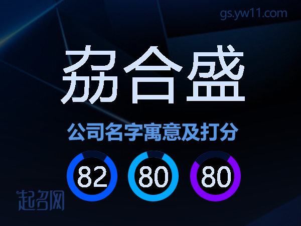 劦合盛公司名字寓意及打分