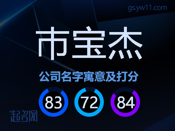 巿宝杰公司名字寓意及打分