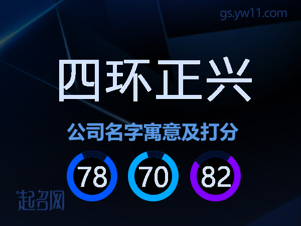 四环正兴公司名字寓意及打分