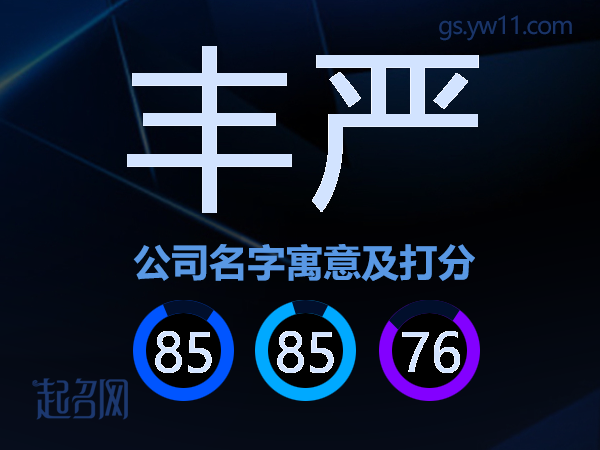 丰严公司名字寓意及打分