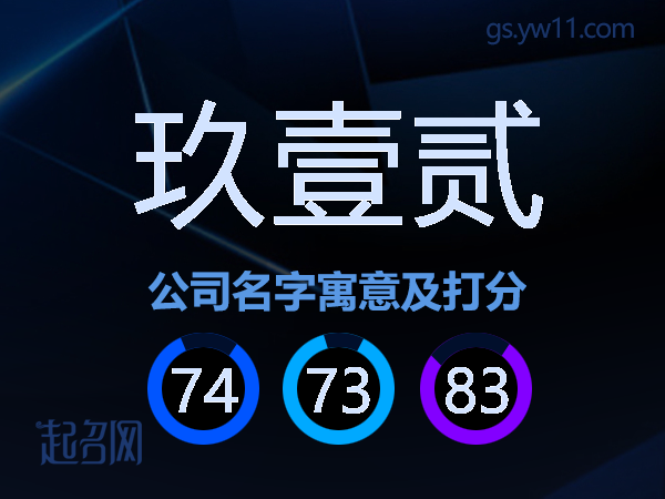 玖壹贰公司名字寓意及打分