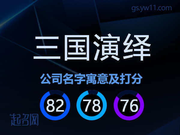 三国演绎公司名字寓意及打分