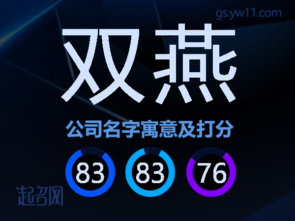 双燕公司名字寓意及打分