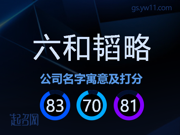 六和韬略公司名字寓意及打分