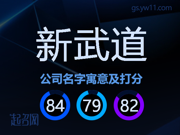 新武道公司名字寓意及打分