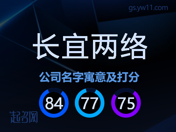 长宜两络公司名字寓意及打分