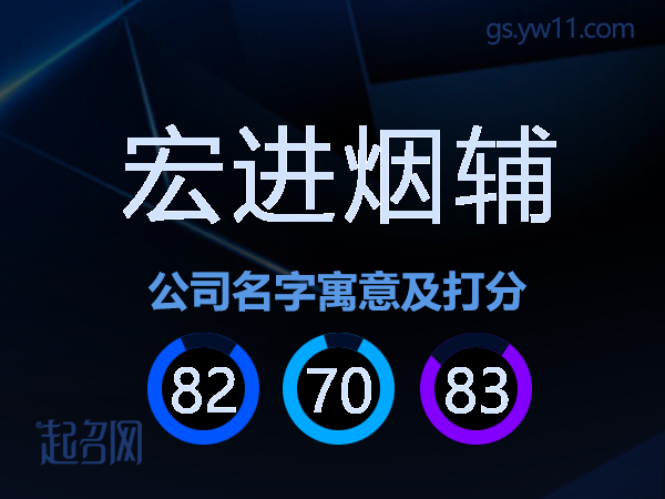 宏进烟辅公司名字寓意及打分