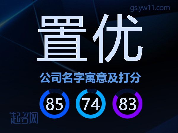 置优公司名字寓意及打分