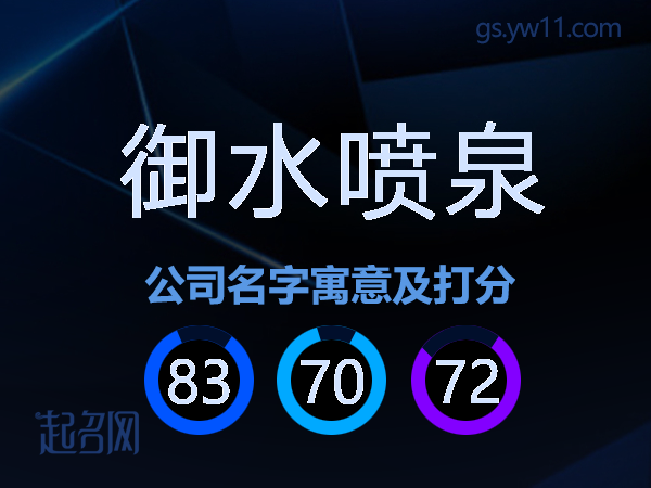 御水喷泉公司名字寓意及打分