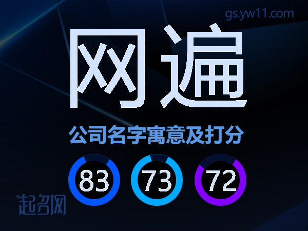 网遍公司名字寓意及打分