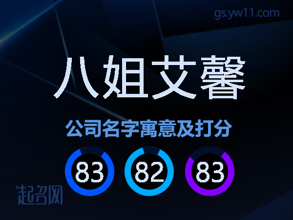 八姐艾馨公司名字寓意及打分