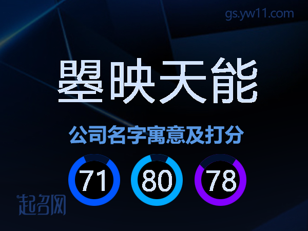 曌映天能公司名字寓意及打分