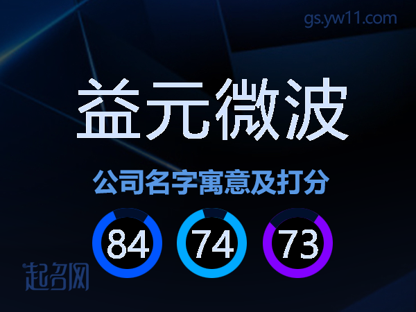 益元微波公司名字寓意及打分