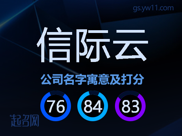 信际云公司名字寓意及打分
