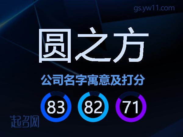 圆之方公司名字寓意及打分