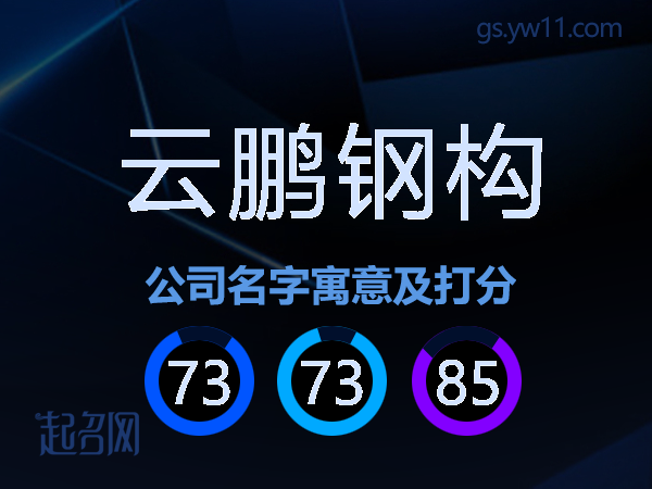 云鹏钢构公司名字寓意及打分