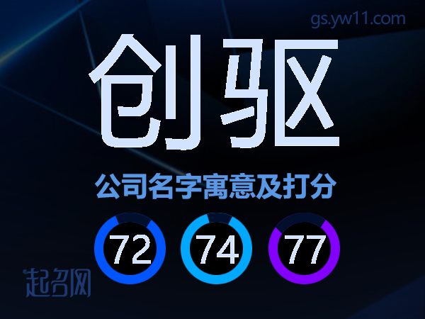 创驱公司名字寓意及打分