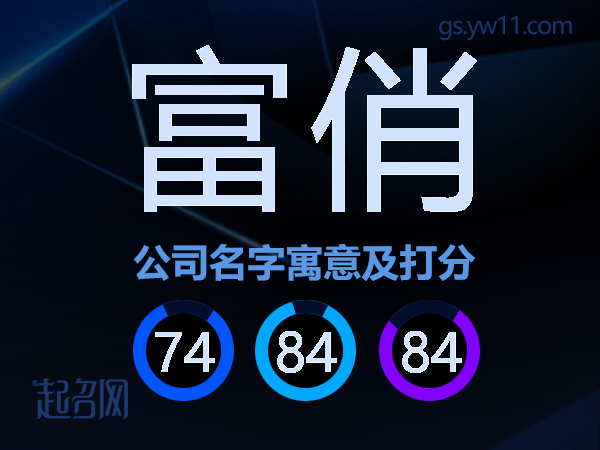 富俏公司名字寓意及打分