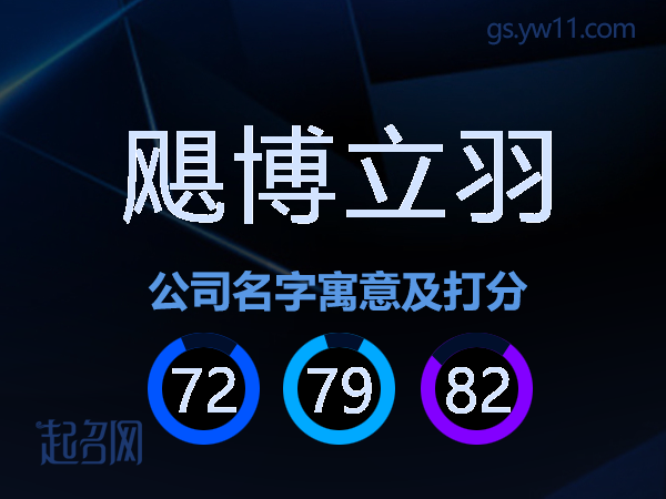 飓博立羽公司名字寓意及打分