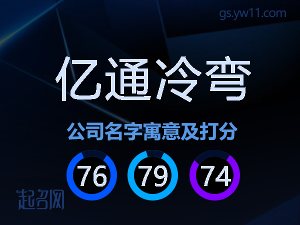 亿通冷弯公司名字寓意及打分