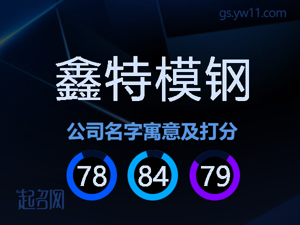 鑫特模钢公司名字寓意及打分