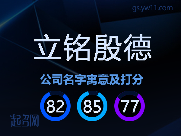 立铭殷德公司名字寓意及打分