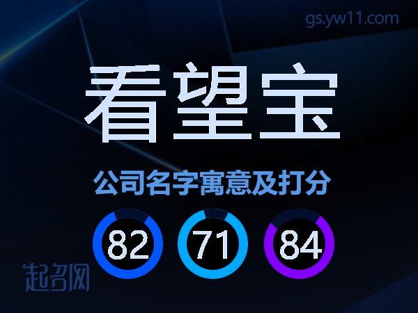 看望宝公司名字寓意及打分