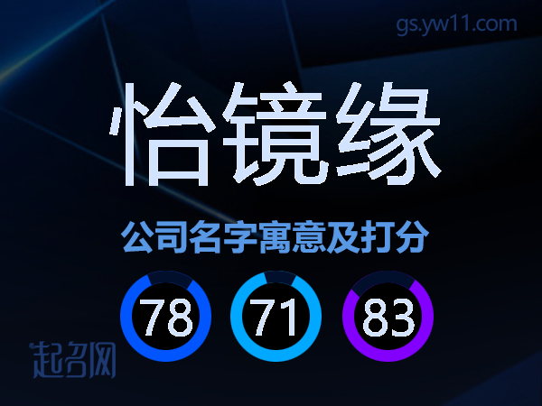 怡镜缘公司名字寓意及打分