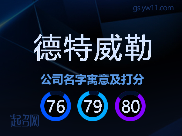 德特威勒公司名字寓意及打分