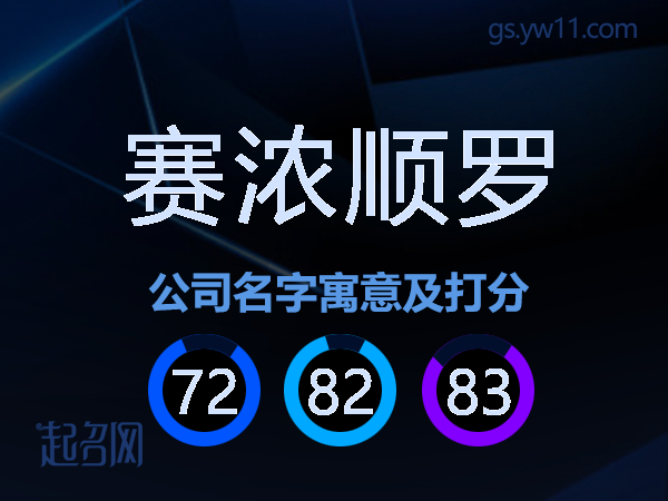 赛浓顺罗公司名字寓意及打分