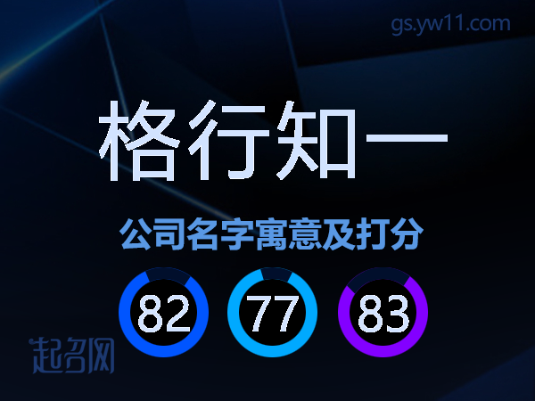 格行知一公司名字寓意及打分