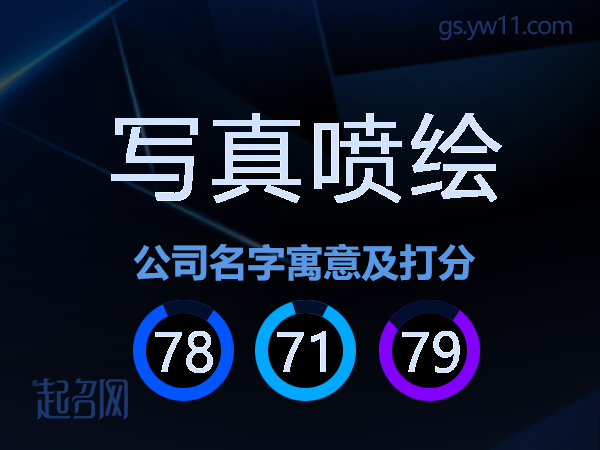 写真喷绘公司名字寓意及打分