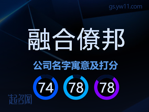 融合僚邦公司名字寓意及打分