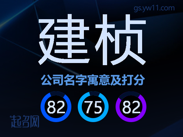 建桢公司名字寓意及打分