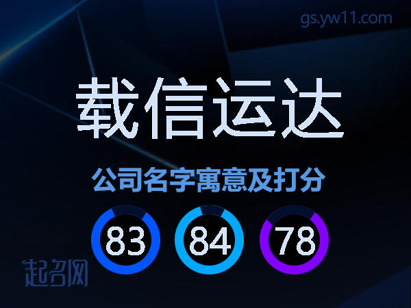 载信运达公司名字寓意及打分