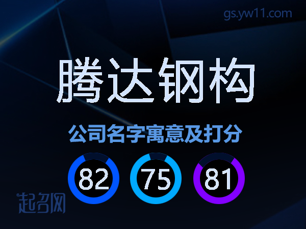 腾达钢构公司名字寓意及打分