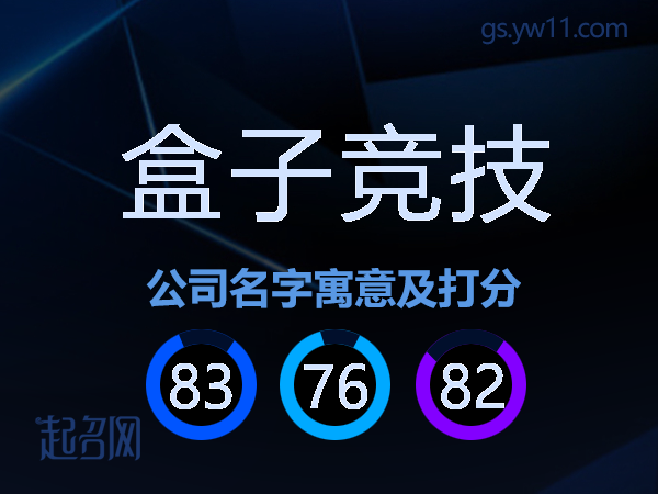 盒子竞技公司名字寓意及打分