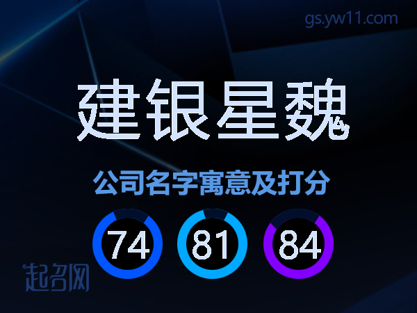 建银星魏公司名字寓意及打分