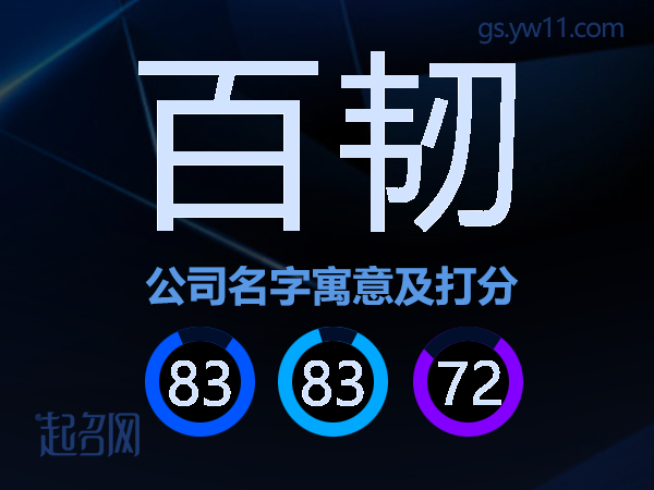 百韧公司名字寓意及打分