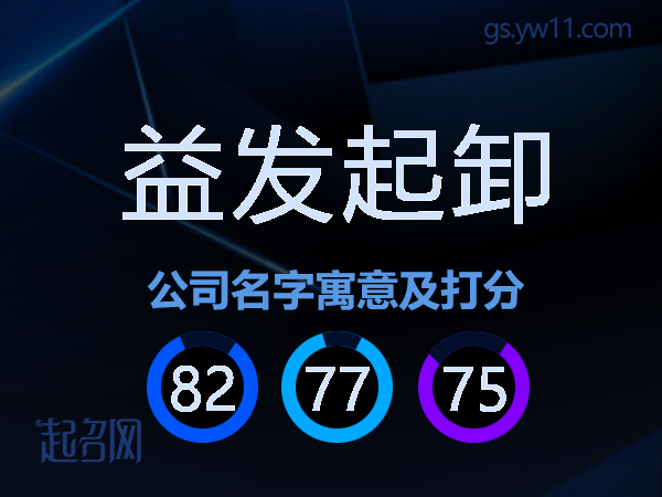 益发起卸公司名字寓意及打分