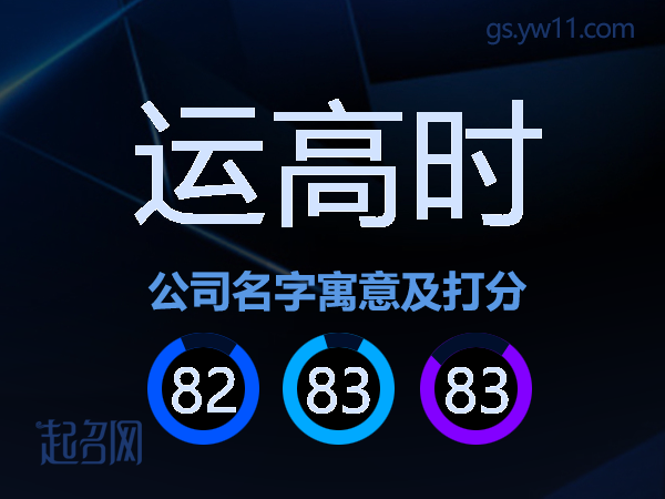 运高时公司名字寓意及打分