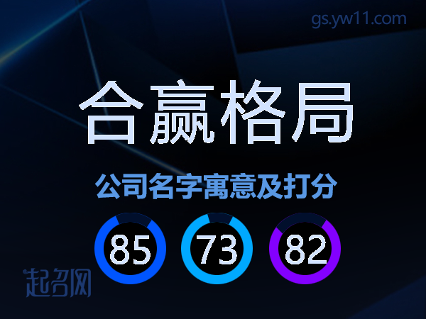 合赢格局公司名字寓意及打分